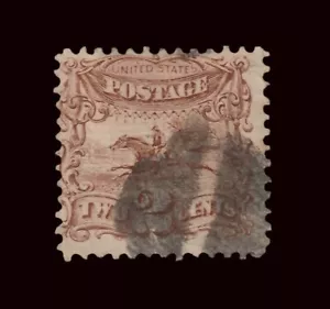 US Stamp Scott 113: 1869 2c. Brown. Used No Gum - Picture 1 of 2