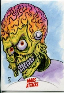 Mars Attacks Invasion Sketch Card By Dan Bergren - Picture 1 of 1