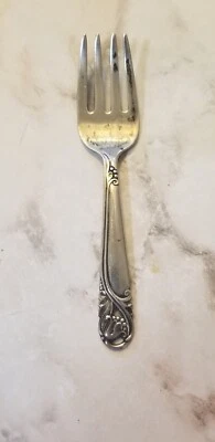 HORQUILLA BEBÉ SPRING GLORY PLATA ESTERLINA INTERNATIONAL SILVER CO. SIN MONO Foto 1 de 4