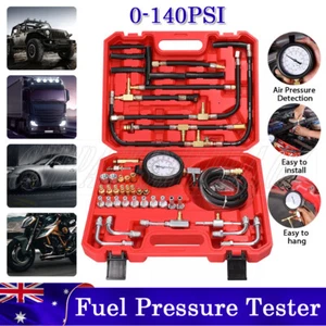 Universal Fuel Injection Gauge Pressure Tester Test Kit Car System Pump Tool Set - Picture 1 of 12
