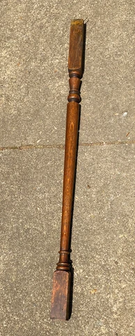 Antique Vintage Turned Wood Oak Spindle, ￼39.5" 1.75"x1.75" Furniture Salvage Cover