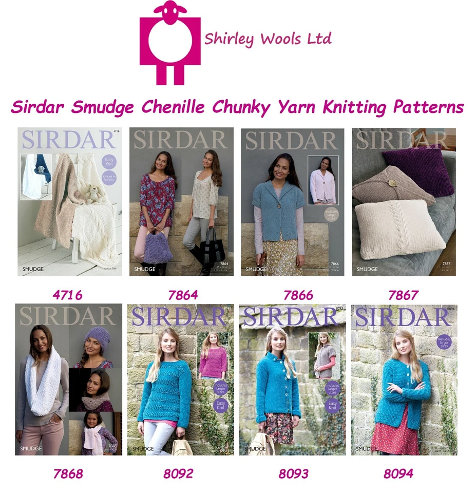 Sirdar Smudge Chunky Patterns - Carriage Free Offer - Image 1 of 1