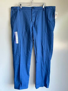 Pantalone chino uomo elasticizzato IZOD acqua salata 42x32 gamba dritta blu nuovo con etichette - Foto 1 di 14
