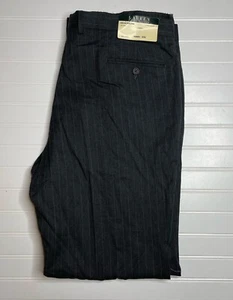 Lauren Ralph Lauren 100% Wool Dress Pants Mens 40W Unhemmed Charcoal Grey - Picture 1 of 7