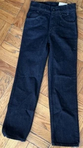 VTG 80s Levi's Boy's Size 10 Slim Straight Leg Dark Wash Blue Jeans - Picture 1 of 4