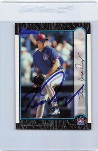 1999 Bowman #373 Tom Davey Blue Jays Signed Auto *H4852