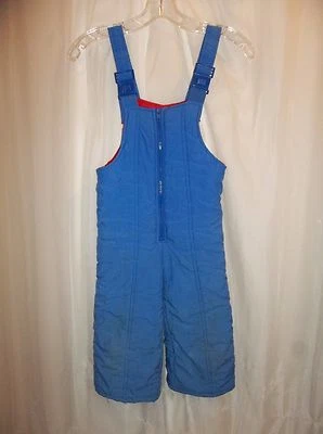Blue Nylon Bibs Overall Winter Snow Ski Pants Toddler Size 4 - Image 1 of 3