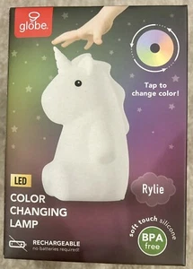 Adorable Multicolor Changing LED Rechargeable Silicone Night Light-Rylie/UNICORN - Picture 1 of 5
