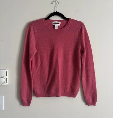 Suéter Ellen Tracy Tejido Grande Silencioso Lujo CACHEMIRA Rosa Preppy Ligero Foto 1 de 4