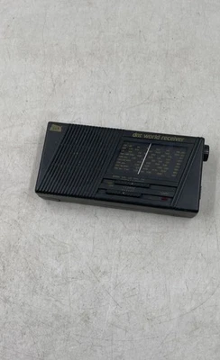 Radio AM/FM de onda corta multibanda portátil negro receptor mundial DNT de colección Foto 1 de 4