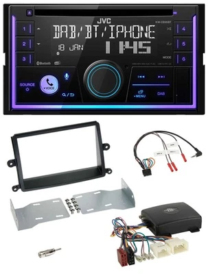 JVC Lenkrad USB 2DIN DAB Bluetooth CD Autoradio für Mitsubishi L200 08-15 Kit - Bild 1 von 4