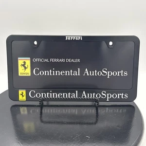 Ferrari license Plate Frame With Insert Official Continental AutoSports Ch4 - Picture 1 of 13