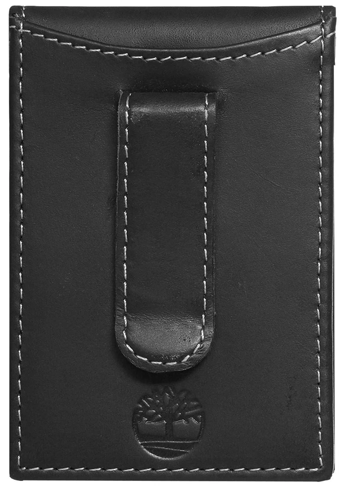 Timberland Men's Hunter Minimalist Slim Money Clip Wallet Black One Size
