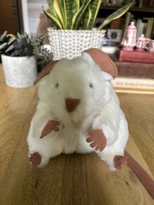 Folkmanis White Mouse Rat Hand Puppet Plush Folktails Realistic Long Tail 7” - Picture 1 of 18