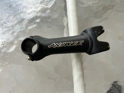 Answer Mountain Bike 1 1/8 Threadless Stem 10 Degree 25.4 Black Ano 2-Bolt - Image 1 of 2