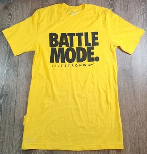 Nike Yellow Livestrong Battle Mode Short Sleeve T-Shirt Women's Size Small - Picture 1 of 8