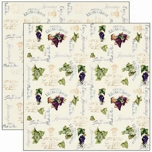 Reminisce THE WINERY (1 PC) 12x12 Double-Sided Shimmer Scrapbooking Paper - Picture 1 of 1