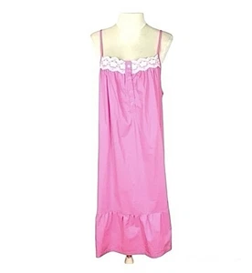 Vintage Summer nightgown Nap Dress size M pink pajamas - Picture 1 of 6