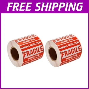 Permanent Adhesive - 4 Rolls, 2000 Handle with Care Labels - Picture 1 of 3