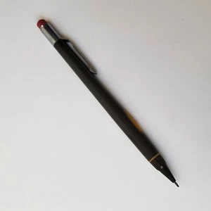 Vtg Pentel PD349 Mechanical Pencil Dark Brown Yellow 0.9mm Lead Made Japan Works - Picture 1 of 7