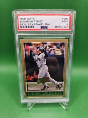 1998 Topps - Edgar Martinez #297 Inaugural Tampa Bay Devil Rays - PSA 9 - Rare - Image 1 of 2