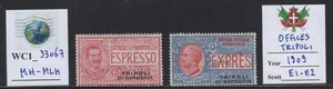 WC1_33067 OFICINAS ITALIANAS: TRÍPOLI. Juego de espresso 1909. Sc.E1-E2. MH-MLH - Imagen 1 de 1