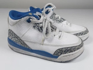Toddler Air Jordan 3 Shoes Washington Wizards White Blue DM0968 148 - Size 9C - Picture 1 of 14