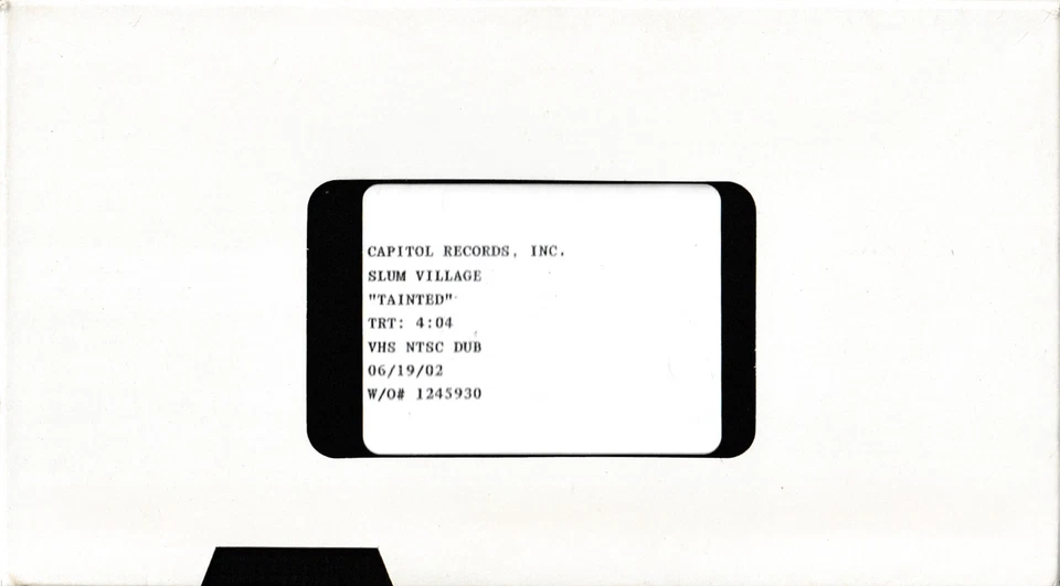 Slum Village_Tainted 2002 VHS Promo Music Video Tape - Image 1 of 1
