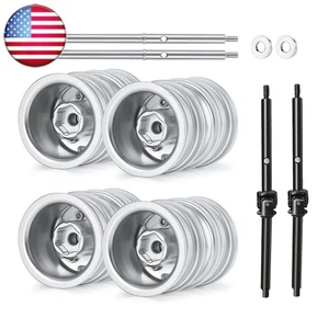 FLYXM 1.0" Tires & Wheels Rim Hub For 1/24 RC Crawler Axial SCX24 RC Crawler Car - Picture 1 of 11