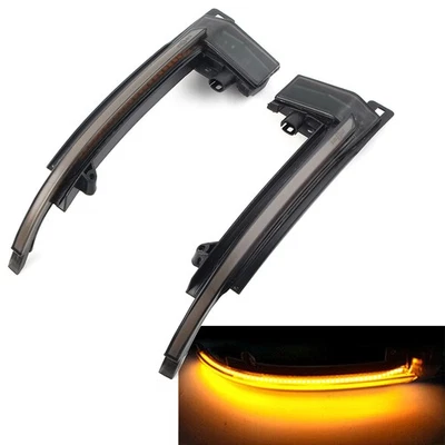 Fit Audi A4 A5 A3 S3 A8 A6 Dynamic LED Turn Signal Light Mirror Indicator Black - Image 1 of 4