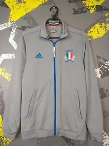 Italy Team Training Jacket With Zipped Gray Adidas Mens Size S ig93 - Picture 1 of 21