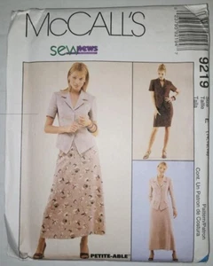 McCall's Pattern 9219 Uncut Misses Jacket & Skirt 2 Lengths Sizes 14-18 1998 - Picture 1 of 2