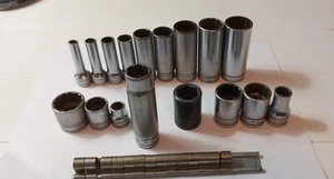 Snap On Tools Assorted Drive Sockets SF , F ,SW , TS and 18mm - USED & VINTAGE - Picture 1 of 11