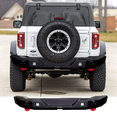 Steel Rear Bumper with Led Light & D-ring For 2021-2025 Ford Bronco Foto 1 de 4