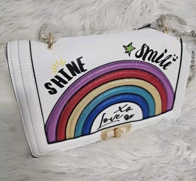 Сумка через плечо Aldo Grelaswen женская белая любовная радужная кожа ремень - Изображение 1 из 4