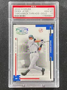 2004 Donruss Throwback Threads Gold Derek Jeter PSA 10 **POP 1** - Picture 1 of 1