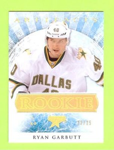 2012-13 UPPER DECK ARTIFACTS "GOLD SPECTRUM" RYAN GARBUTT ROOKIE #22/25 - STARS