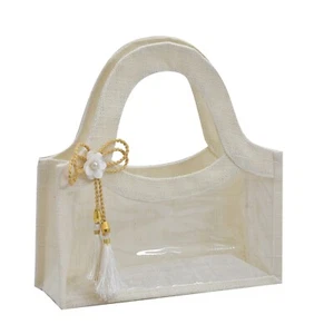 Pack of 6 Jute Bag Return Gift Hamper Bag For Indian Wedding Bridesmaid Gift - Picture 1 of 4