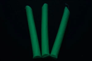 DirectGlow 3 Pack Teal Blacklight Reactive Drip Candles Glow Party UV Effects - Picture 1 of 3
