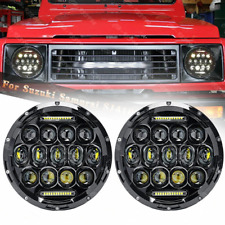 7 inch LED Round Headlights Pair DRL Hi/Lo Beam For Suzuki Samurai SJ410  x2