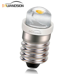 1pc Yellow E10 LED Lamp COB DC 4.5V Flashlight Replace Bulb Torch Interior Light