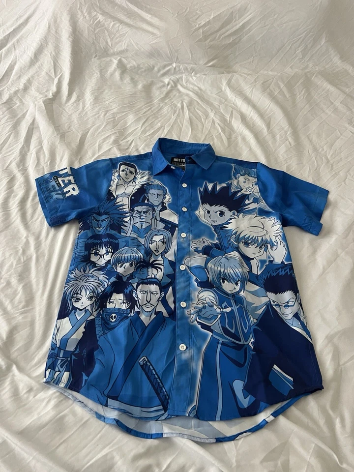 Hot Topic Hunter x Hunter Button Up Shirt All Over Print Men’s Size Medium 131 - Image 1 of 4