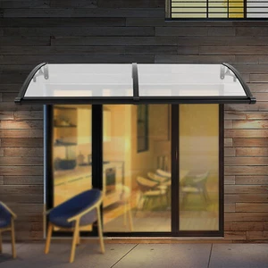 Front Door Awning Window Door Awning Canopy Arched Rain Shelter Wall-mounted - Picture 1 of 18