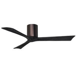 Matthews Fan Co. Irene-3HLK 52" 3 Blade LED Ceiling Fan, BZ/BK - IR3HLK-BB-BK-52 - Picture 1 of 1