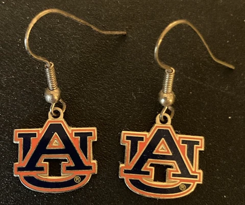 Vintage Auburn University Tigers Hook Pierced Earrings FREE SHIPPING Cover