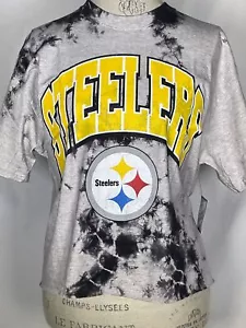 Pittsburgh Steelers 47 Brand Vintage Tubular Crop Top T-Shirt Women's XL NWT - Picture 1 of 13