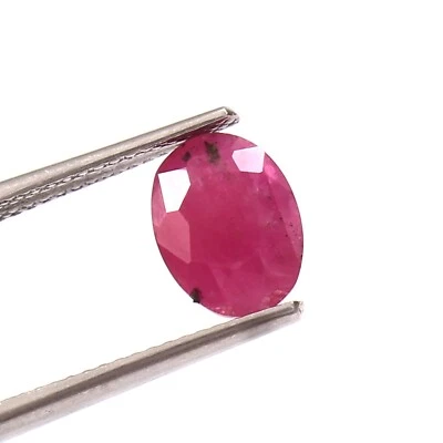 2.29 CT Johnson Mines Heated Natural CERTIFIED Ruby Oval Loose Gemstone Cut - Image 1 of 4
