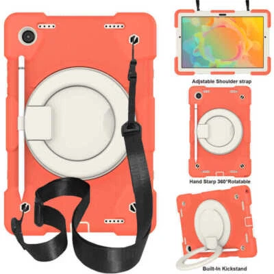 For Samsung Galaxy Tab A8 10.5" Heavy Duty Armor Shockproof Case Cover W/ Strap - Image 1 of 4
