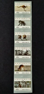 1997 Australia Animals Koala & Kangaroo 6v Stamps CPS (Hong Kong Exhibition) - Image 1 of 2