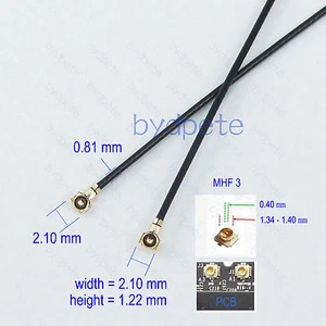 IPX3 MHF3 auf MHF 3 Buchse 0,81 mm Kabel Zopf Koax Koaxial Jumper 4 Zoll 10 cm - Bild 1 von 9